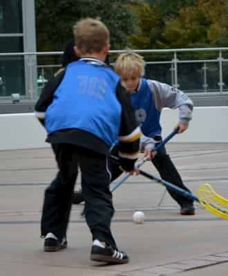Youth Floorball Action at Home